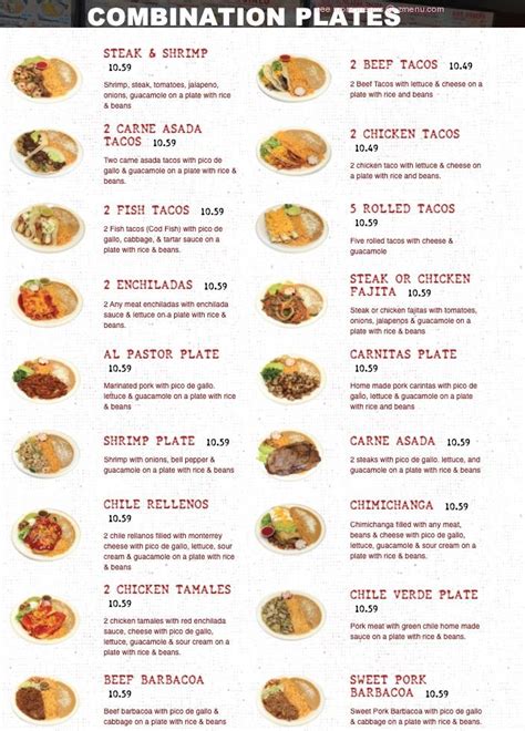 Beto's Mexican Food menu .
